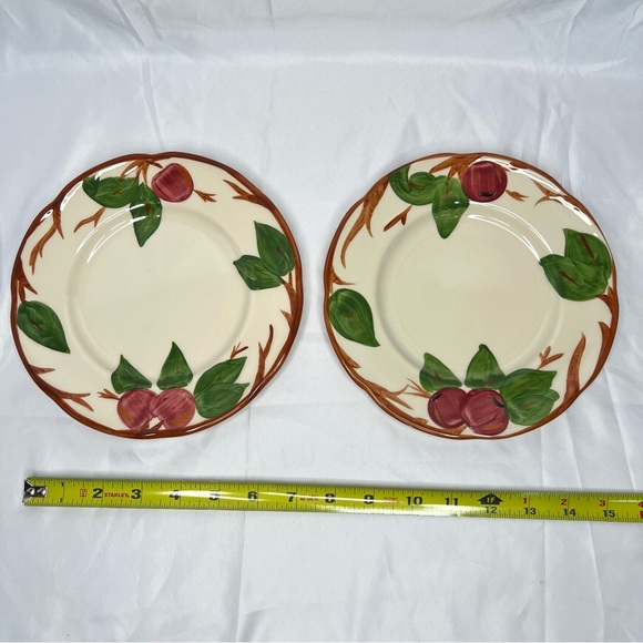 🍎 4 salad plates Franciscan Apple dessert appetizer EUC starters pupus - Picture 7 of 9